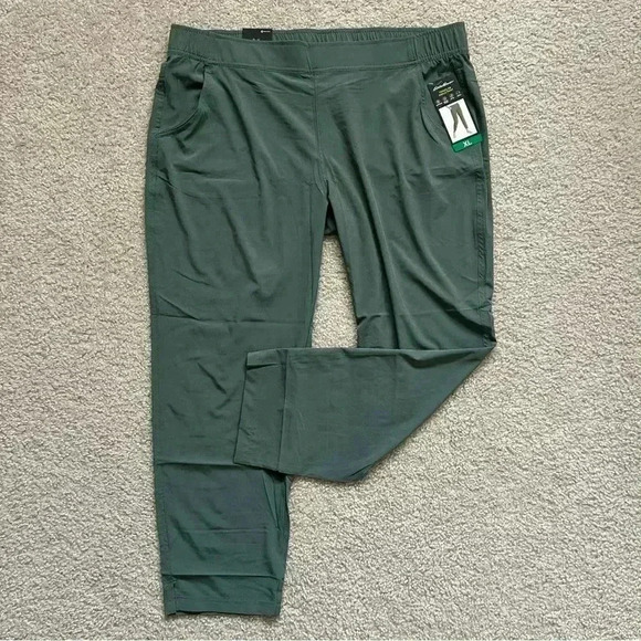 Eddie Bauer Traveler Ankle Pant Women Size XL Green Stretch Light Weight 1669563 - Picture 1 of 15